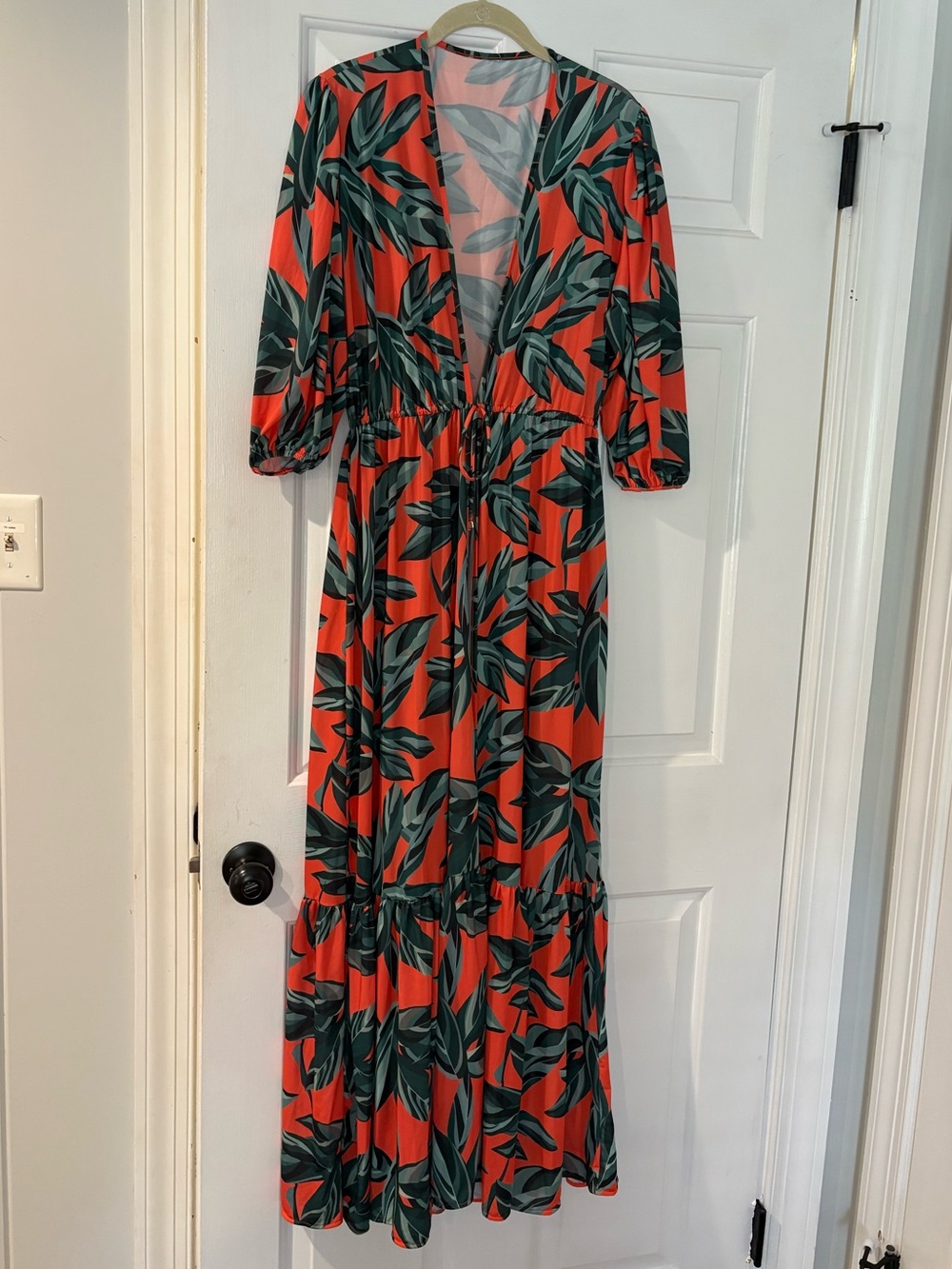 *bundle* Cover-up Dress & Brazilian bikini Tropical Leaf Print